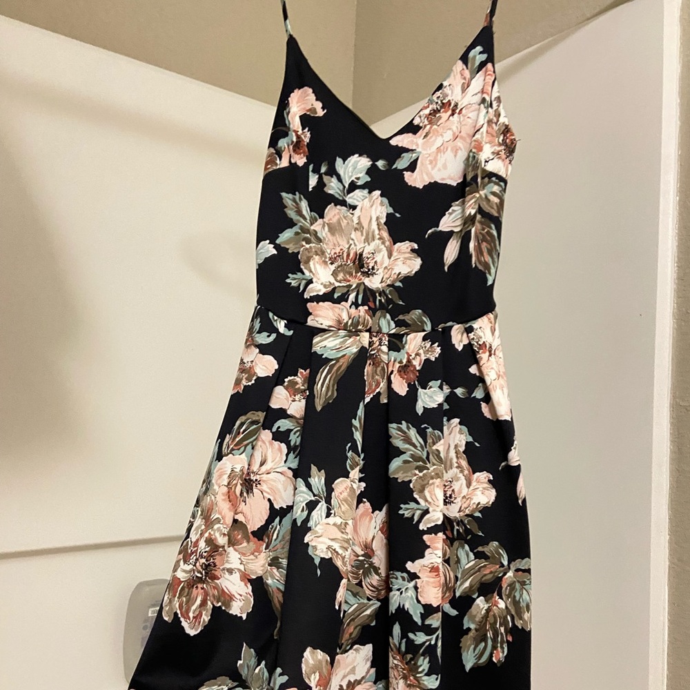 floral black dress